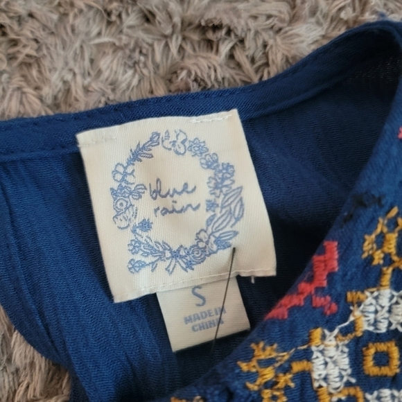 NWT Blue Rain Boho Dress S - Picture 9 of 11